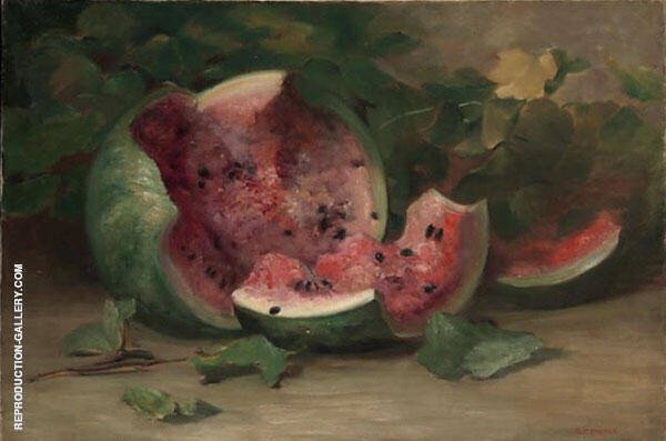 Cracked Watermelon c1890 by Charles E Porter | Oil Painting Reproduction