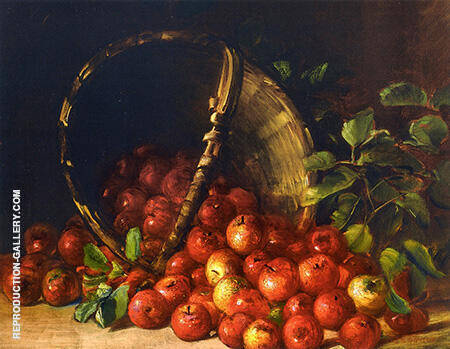 Apples in an Overturned Basket | Oil Painting Reproduction