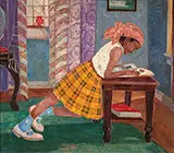 Young Girl Reading 1960 By Palmer Hayden