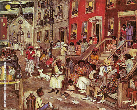 Midsummer Night in Harlem 1936 | Oil Painting Reproduction