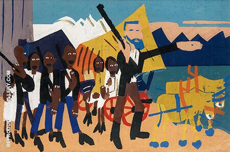 On a John Brown Flight by William H Johnson | Oil Painting Reproduction