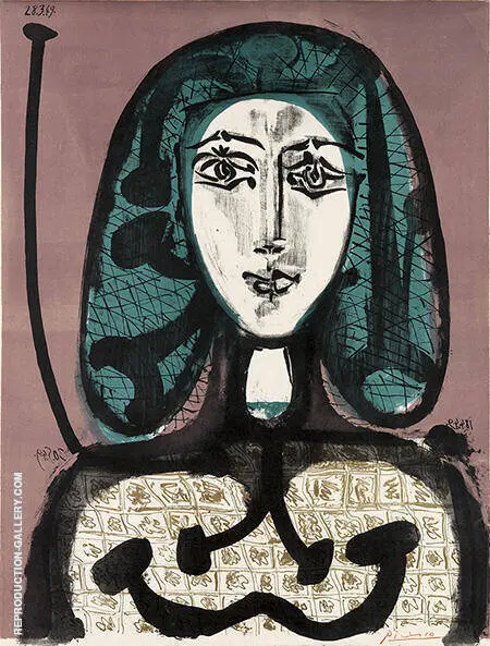 Woman with a Hairnet September 1956 By Pablo Picasso