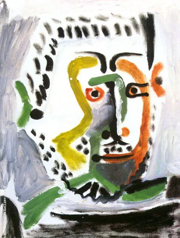 Mans Head c1965 By Pablo Picasso