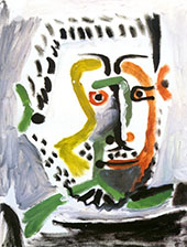 Mans Head c1965 By Pablo Picasso