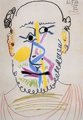 Head of a Bearded Man 1964 By Pablo Picasso