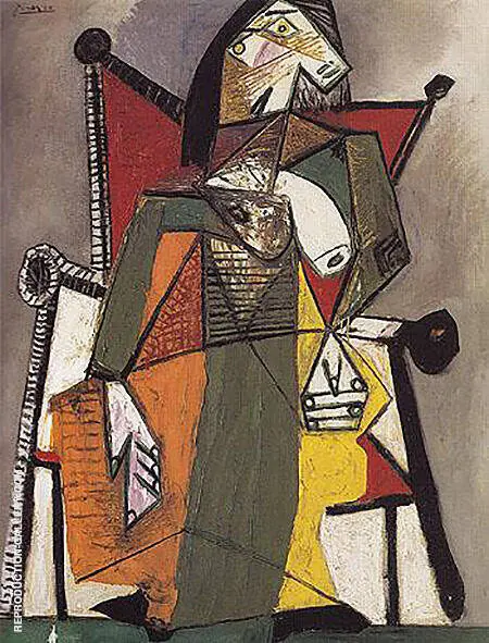 Woman Sitting in an Armchair 1941 By Pablo Picasso