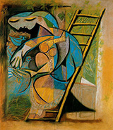Farmer's Wife on a Stepladder 1933 By Pablo Picasso