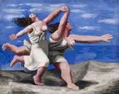 Women Running on the Beach 1922 By Pablo Picasso
