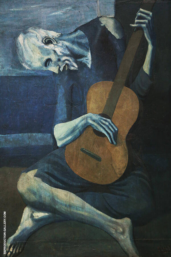 The Old Guitar Player 1903 by Pablo Picasso | Oil Painting Reproduction