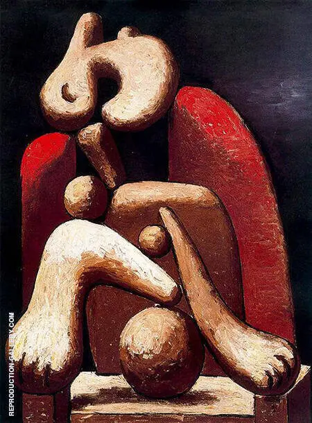 Woman in a Red Chair Armchair 1932 By Pablo Picasso