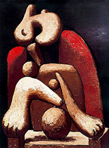 Woman in a Red Chair Armchair 1932 By Pablo Picasso