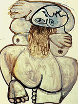 Squatting Nude 1971 By Pablo Picasso