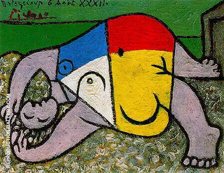 Reclining Woman on the Beach 1932 By Pablo Picasso