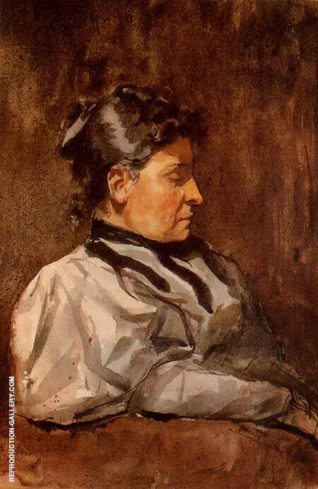 Portrait of the Artists Mother B 1896 By Pablo Picasso