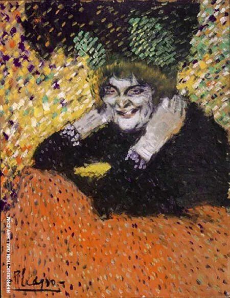 Bedizened Old Woman 1901 By Pablo Picasso