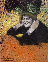 Bedizened Old Woman 1901 By Pablo Picasso