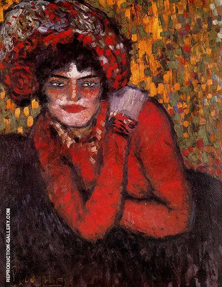 Pierreuse with Her Hand On Her Shoulder 1901 By Pablo Picasso