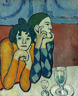 The Two Saltimbanques Harlequin and His Companion 1901 By Pablo Picasso
