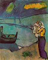 Mother and Son on the Seashore 1902 By Pablo Picasso