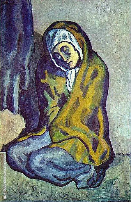 Crouching beggar 1902 By Pablo Picasso