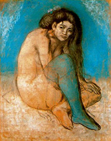 Nude with Crossed Legs 1903 By Pablo Picasso