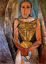 Woman with Yellow Shirt 1907 By Pablo Picasso