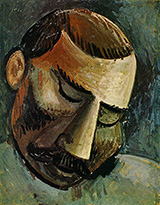 Head of a Man B 1908 By Pablo Picasso