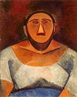 Peasant Woman 1908 By Pablo Picasso