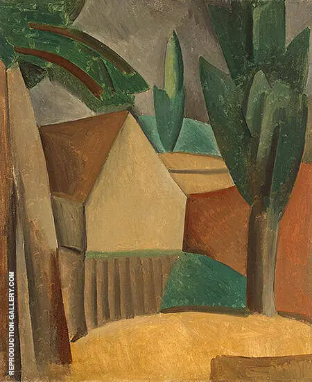 House in a Garden 1908 By Pablo Picasso