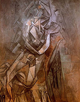 Seated Woman in an Armchair 1910 By Pablo Picasso