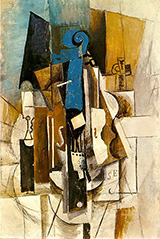 Violin at a Cafe 1913 By Pablo Picasso