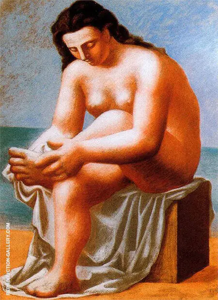 Seated Nude Drying Her Foot 1921 By Pablo Picasso