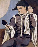 Harlequin with a Mirror 1923 By Pablo Picasso