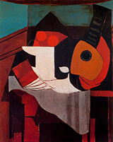 Book Bowl of Fruit and Mandolin 1924 By Pablo Picasso