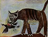 Cat Catching a Bird 1939 By Pablo Picasso
