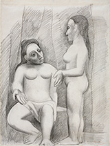 Seated and Standing Nude By Pablo Picasso