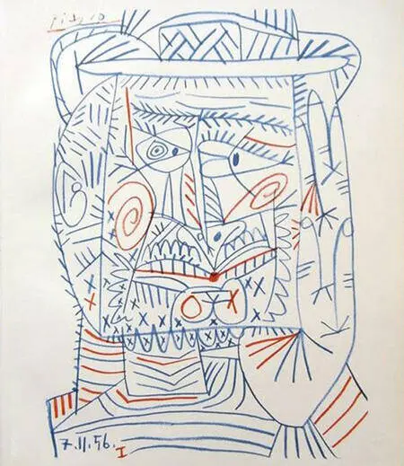 Man with a Hat 1956 By Pablo Picasso