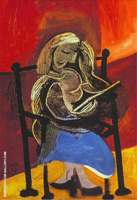 Woman Reading 1939 by Pablo Picasso | Oil Painting Reproduction