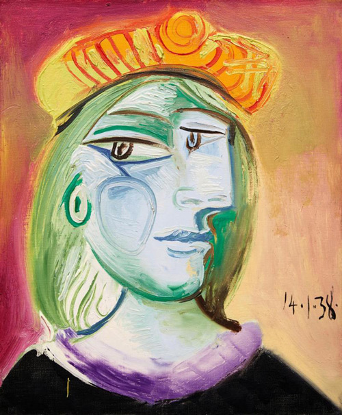 Woman with a Beret, RedOrange 1938 Oil Painting Reproduction