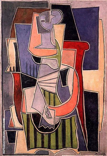 Woman Sitting on a Couch 1920 By Pablo Picasso