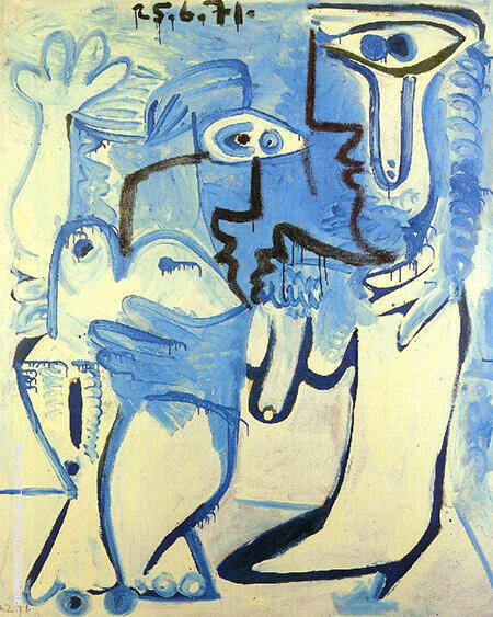 Couple 1970 by Pablo Picasso | Oil Painting Reproduction