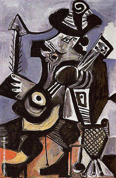 Musician with Guitar 1972 by Pablo Picasso | Oil Painting Reproduction