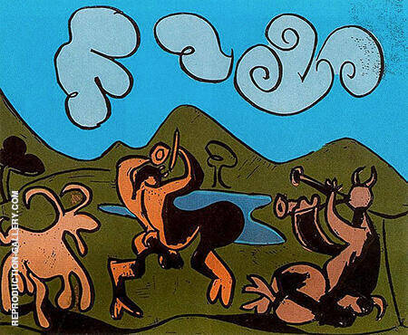 Faun and Goat 1959 by Pablo Picasso | Oil Painting Reproduction