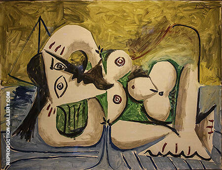 Reclining Nude on a Blue Divan 1960 | Oil Painting Reproduction