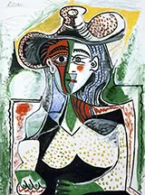 Woman with Big Hat 1962 By Pablo Picasso