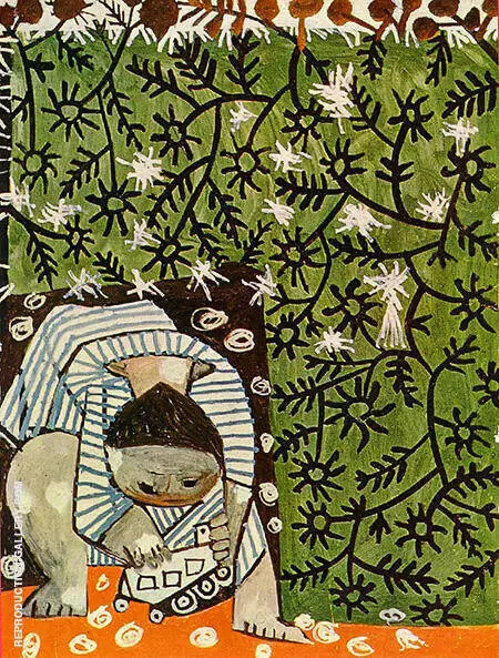 Child Playing with a Toy Truck 1953 By Pablo Picasso