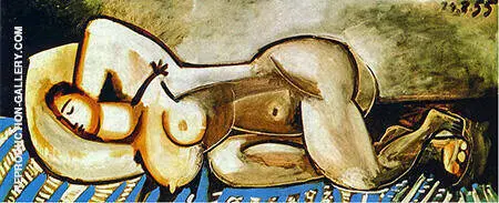 Great Reclining Nude with Crossed Arms2 1955 By Pablo Picasso