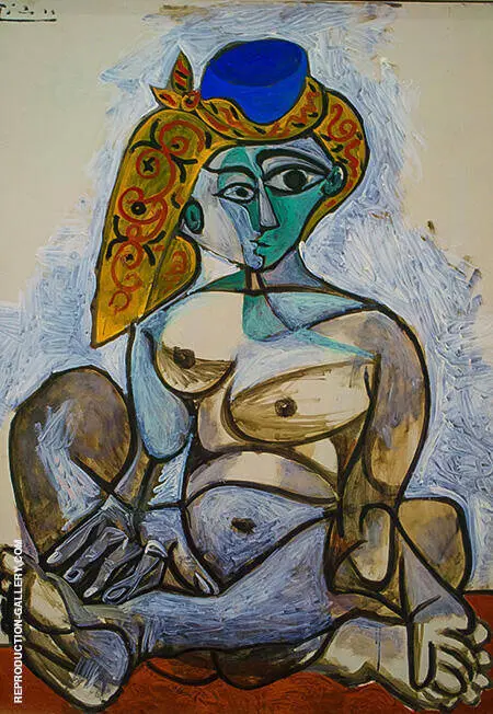 Female Nude in a Turkish Cap 1955 By Pablo Picasso