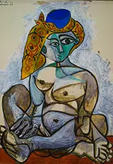 Female Nude in a Turkish Cap 1955 By Pablo Picasso