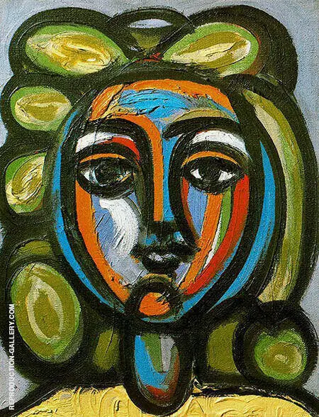 Head of a Woman with Green Curls 1946 By Pablo Picasso